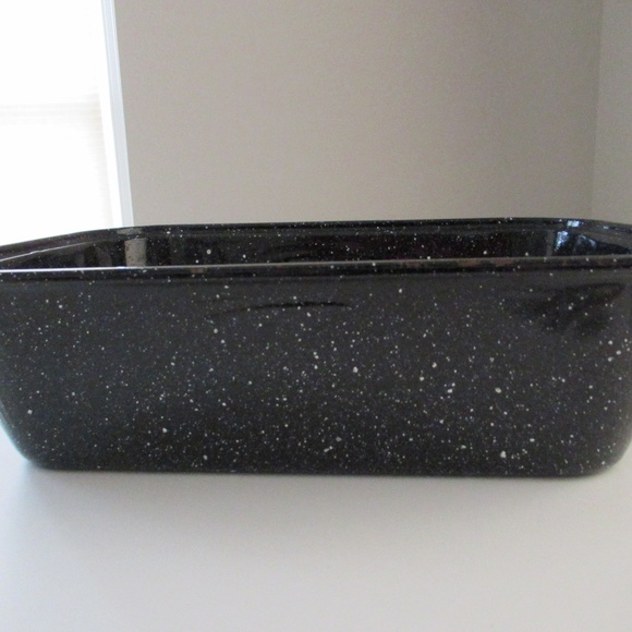 Vintage Speckled enamel roasting Pan - Picture 10 of 11